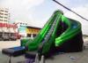 Green / Black Twist Inflatable Pool Slide / Digital Printing Rental Inflatables