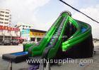 Green / Black Twist Inflatable Pool Slide / Digital Printing Rental Inflatables