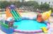 Floating Inflatable Water Parks Colorful Logo Printed With Air Pump