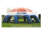 White / Blue Inflatable Camping Tent 10mL X 10mW X 6mH Inflatable Event Tent PVC material