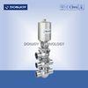 SS304 316L stainless steel sanitary reversing valve with pneumatic actuator of 3 valve seats