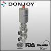 stainless steel 304 / 316L DN25 - DN100 sanitary reversing valve with pneumatic actuator of double s