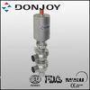 stainless steel 304 / 316L DN25 - DN100 sanitary reversing valve with pneumatic actuator of double s