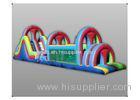 0.5mm PVC Tarpaulin Inflatable Obstacle Course Tunnel Game Double Slide