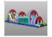 0.5mm PVC Tarpaulin Inflatable Obstacle Course Tunnel Game Double Slide