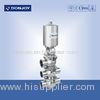 SS304 / SS316L stainless steel sanitary pneumatic reversing valve of tri - valve seats for fluid con