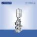SS304 / SS316L stainless steel sanitary pneumatic reversing valve of tri - valve seats for fluid con