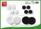 25 * 25mm die cutting Custom hook and loop Patches black / white color