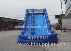 Wipeout PVC Inflatable Giant Slide With Pool / Inflatable Water Slide For Kids And Adults