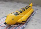 Yellow / Black 0.9mm PVC Flyfish Inflatable Water Toys Water Game Banana Boat