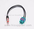 Double Fakra Connector Male to FM Radio Adapter With Pigtail RG 174 Cable