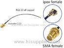 Nickel / Gold RG1.13 Straight U.FL Cable Assembly 50 ohm Copper Material