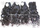 Double Layer Lustrous 100% Brazilian Virgin Hair Weave With Natural Color