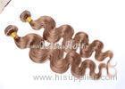 Unprocessed Light Brown Virgin Human Hair Extensions Without Shedding