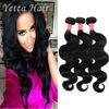 Natural Color 6A Virgin Hair Indian Body Wave Hair Extensions Large Stock