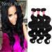 Natural Color 6A Virgin Hair Indian Body Wave Hair Extensions Large Stock