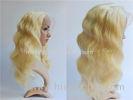 20 Inch Blonde Glueless Lace Front Human Hair Wigs With Body Wave