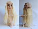 7A Grade Platinum Blonde Lace Front Human Hair Wigs For White Women