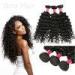 6A Peruvian Virgin Curly Hair Extensions / Soft 100% Human Hair Wefts