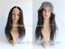 Tangle Free Human Hair Glueless Full Lace Wigs / Straight Remy Hair Weave