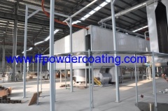 Tunnel powder coating drying oven with conveyor