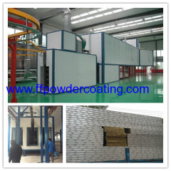 Tunnel powder coating drying oven and curing oven