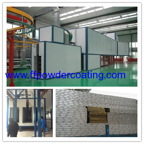 Tunnel powder coating curing oven and drying oven