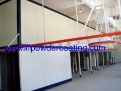 Tunnel powder coating drying oven and curing oven