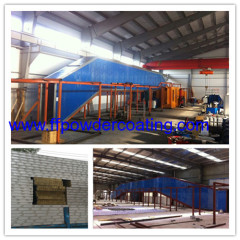 Tunnel powder coating drying oven