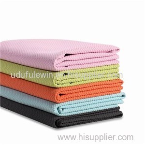 Hygroscopic Suede Checked TPE Yoga Towel