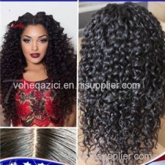 Malaysia Human Hair Lace Front Wig Jerry Curly