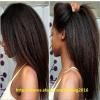 Brazilian Human Hair Lace Front Wig Kingky Straight