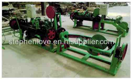 plastic cover barded wire making machine
