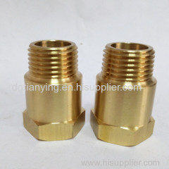 Brass fitting water meter connector