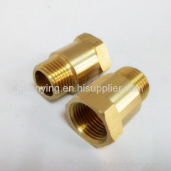 Brass fitting water meter connector