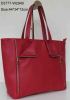 PU red tote bag/Fashion zipper handbag/Lady handbag