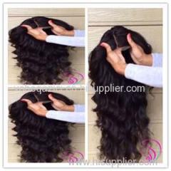 Indian Human Hair Lace Front Wig Deep Wave