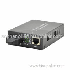 fast 10/100TX RJ45 port Singlemode fiber media Converter