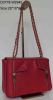 PU red chain handbag/Fashion clamshell design bag/Lady handbag