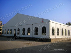 20x60m event tent with clear PVC window sidewalls and luxury decoration inside for sale