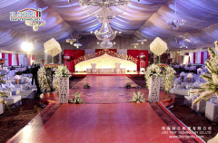 20x60m event tent with clear PVC window sidewalls and luxury decoration inside for sale