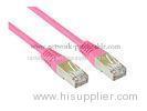 High Speed RJ45 / RJ11 Round Cat5e Patch Cables SFTP Bare Copper Or CCA