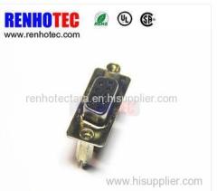 brass plated pcb soldering male D-sub 9 pin VGA