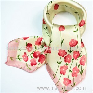 Stain Little Square Printed Scarf