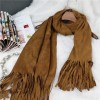 Long Size Suede Scarf