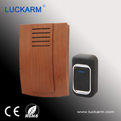 Funny long range wooden color 25 polyphonic musical digital wireless doorbell