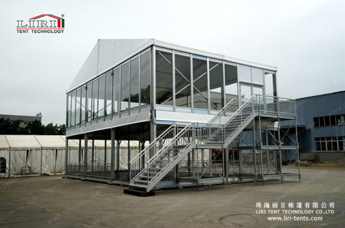 High quality 15x10m special design for two floor double decker tent