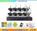 1MP 2.4GHz CCTV Security System 8 Channel Wireless For IP Bullet Camera