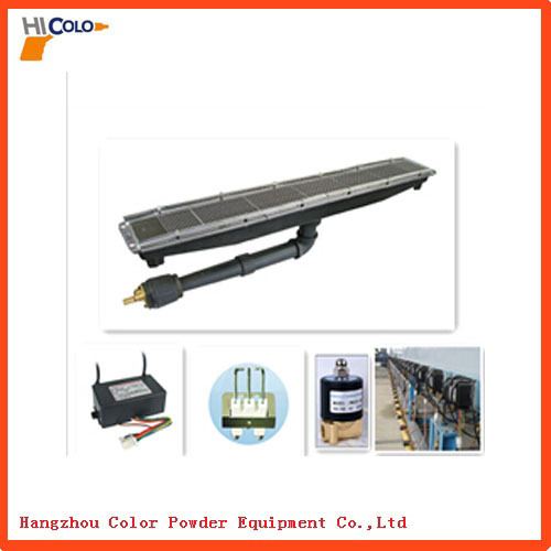 Infrared gas heater of powder coating oven