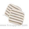 Cotton Stripe Skin Scrubbers Quare Exfoliating Pads For Body